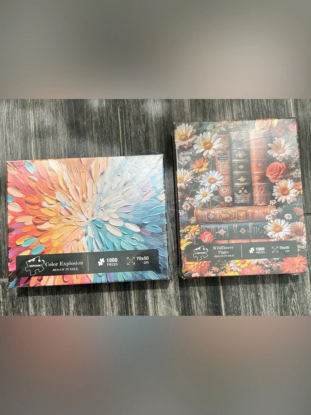2 new Color Explosion & Wildflower Pages book lover 1000pc Jigsaw Puzzle